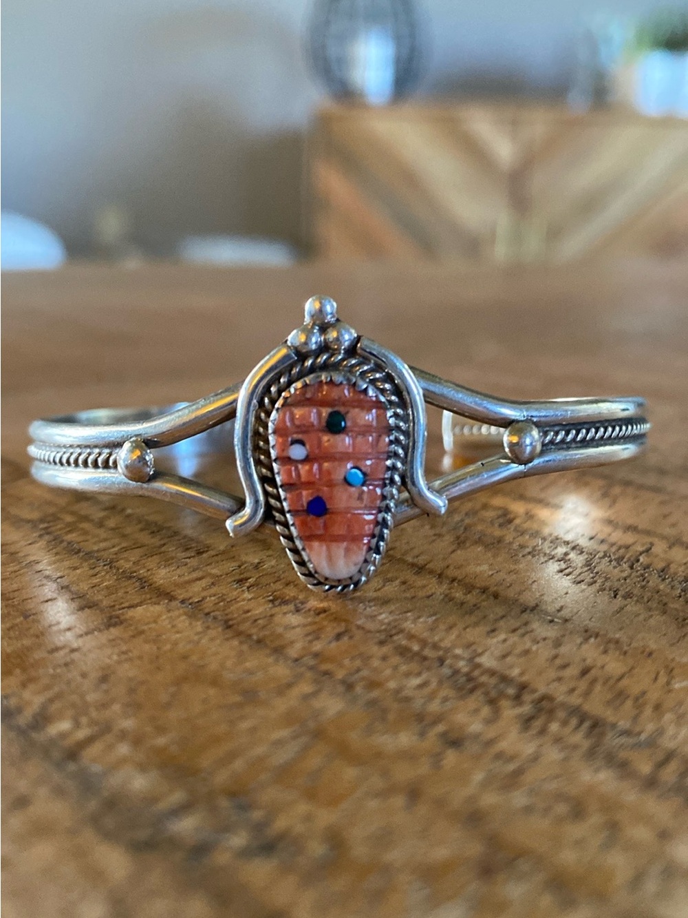 Native American Zuni Corn Cuff Bracelet